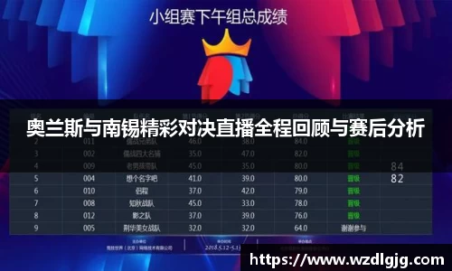 奥兰斯与南锡精彩对决直播全程回顾与赛后分析